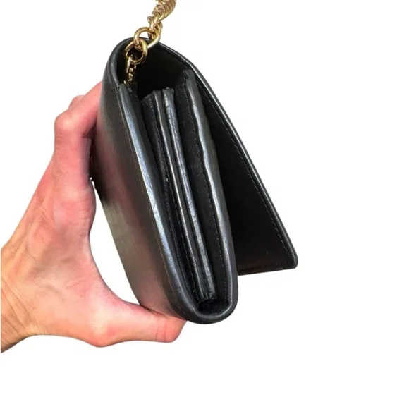 Saint Laurent YSL gold logo clutch bag wallet custom WOC - Picture 4 of 16